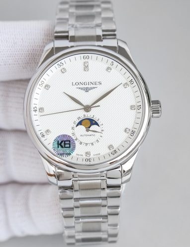 Longines Men's Automatic Moonphase Stainless Steel Watch