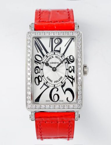 Franck Muller Long Island Red Leather Watch
