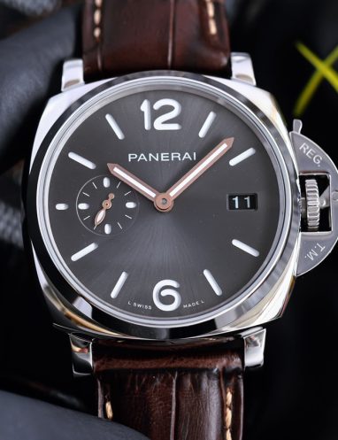 Panerai Luminor Brown Leather Strap Watch