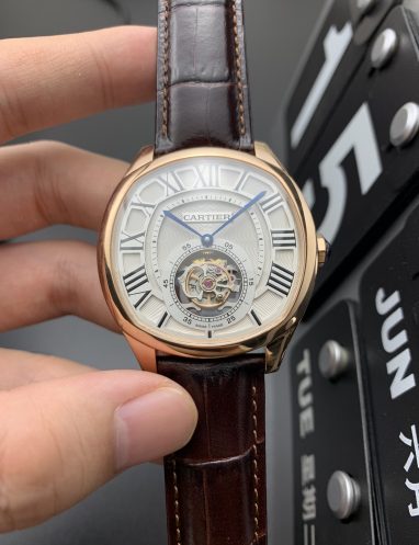 Cartier Luxury Skeleton Dial Watch