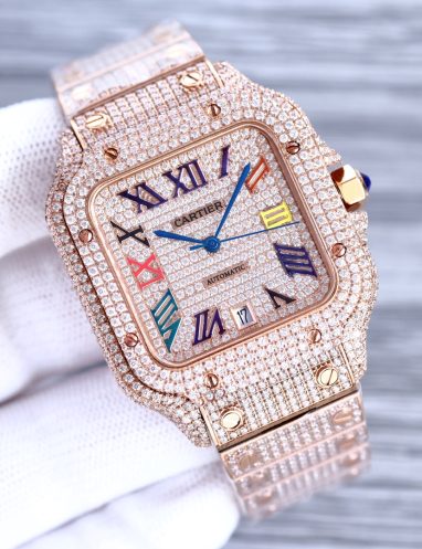Cartier Santos De Cartier Diamond Watch