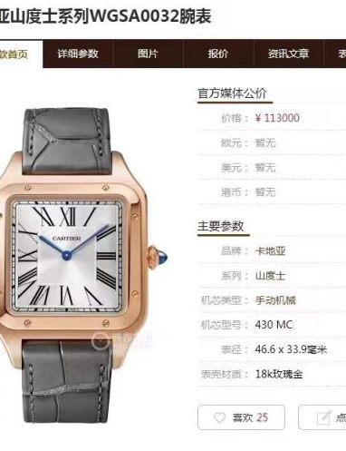 Cartier Santos WGSA0032 Rose Gold Watch