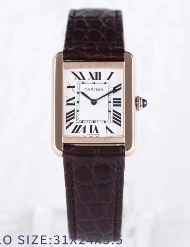 Cartier Tank Solo Leather Strap Watch