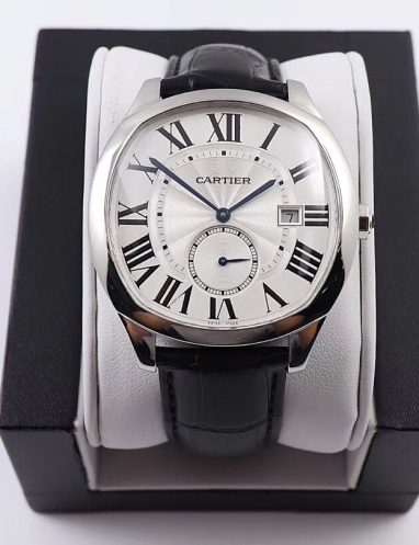 Cartier Men's Luxury Leather Strap Watch
