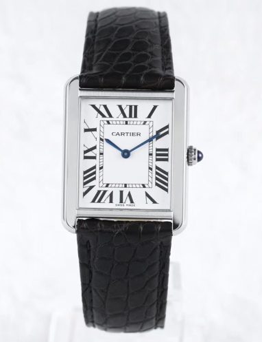 Cartier Tank Solo Leather Strap Watch