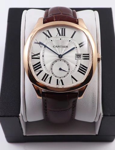 Cartier Drive de Cartier Rose Gold Leather Strap Watch