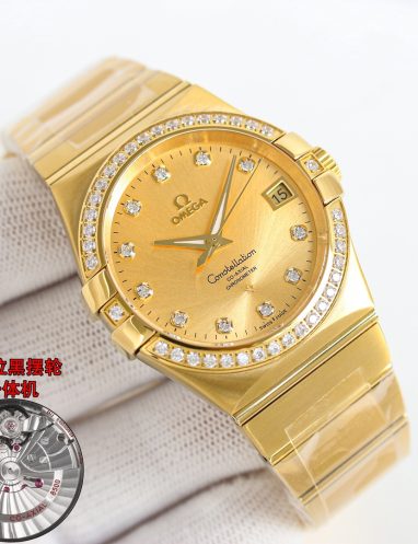 Omega Constellation Gold Diamond Watch