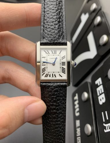 Cartier Tank Leather Strap Watch