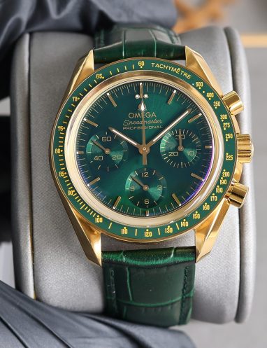 Omega Speedmaster Professional Green Gold Chronograph