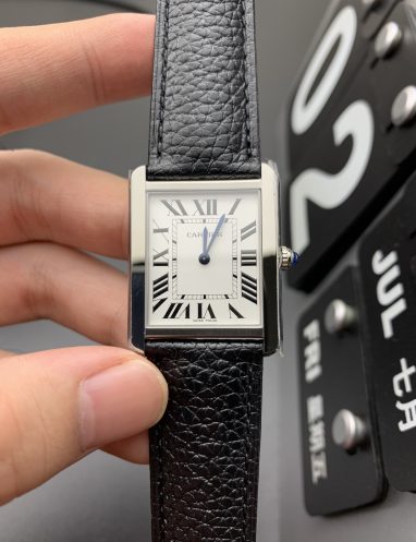 Cartier Tank Solo Leather Strap Watch