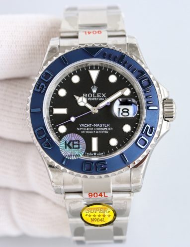 Rolex Yacht-Master Stainless Steel & Blue Bezel Watch