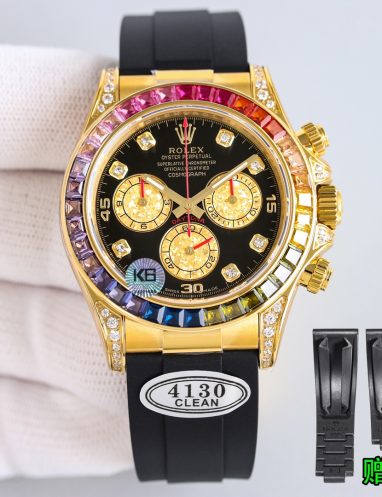 Rolex Cosmograph Daytona Rainbow Bezel Watch