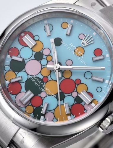 Rolex Oyster Perpetual with Multicolor Dial