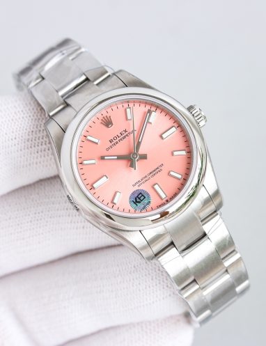 Rolex Oyster Perpetual Pink Dial Watch