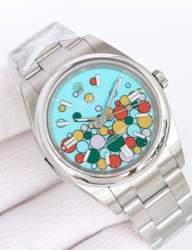 Rolex Oyster Perpetual Vibrant Dial Watch