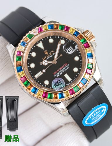 Rolex Yacht-Master Rainbow Bezel Watch
