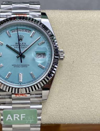 Rolex Oyster Perpetual Day-Date Ice Blue Dial Watch