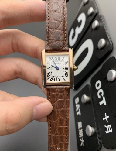 Cartier Tank Solo Brown Leather Watch