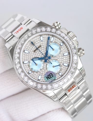 Rolex Diamond-Set Chronograph Watch