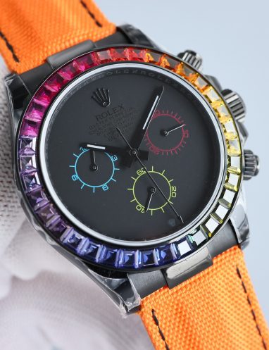 Rolex Multicolor Sapphire Bezel Chronograph Watch