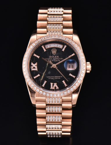 Rolex Day-Date Rose Gold Diamond Watch