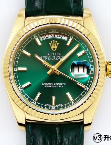 Rolex Day-Date Green Dial Gold Watch