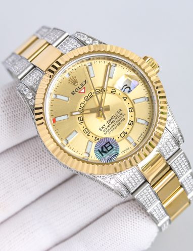 Rolex Sky-Dweller Gold and Diamond Watch