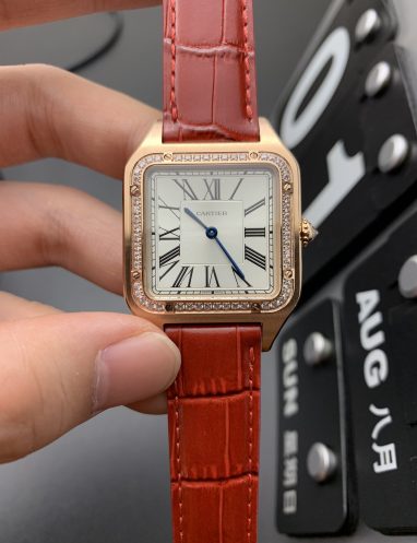 Cartier Santos-Dumont Diamond Bezel Watch
