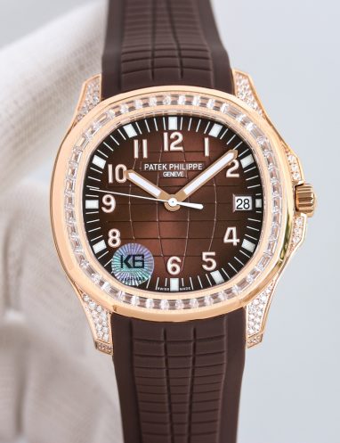 Patek Philippe Aquanaut Rose Gold Diamond Bezel Watch