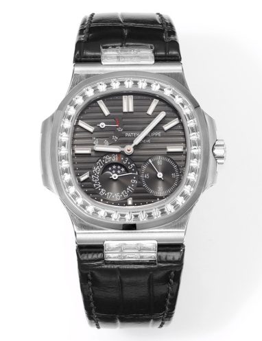 Patek Philippe Nautilus Moon Phase Leather Watch