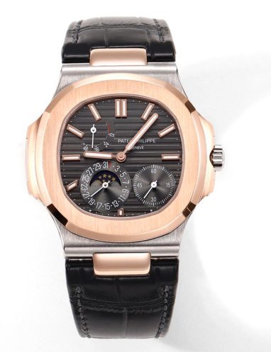 Patek Philippe Nautilus Rose Gold and Leather Watch