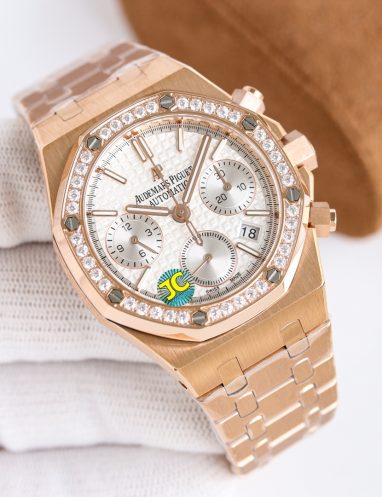 Audemars Piguet Diamond-Set Rose Gold Chronograph Watch