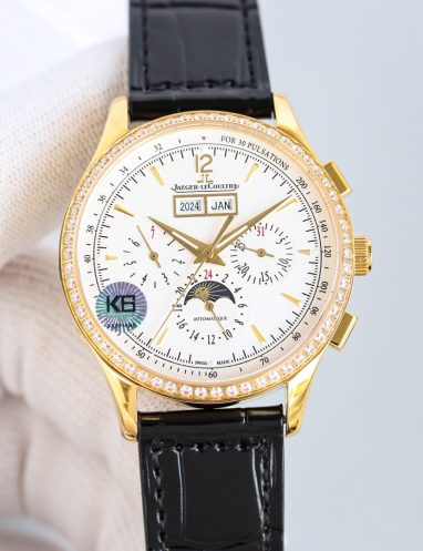 Jaeger-LeCoultre Gold Chronograph Moonphase Watch