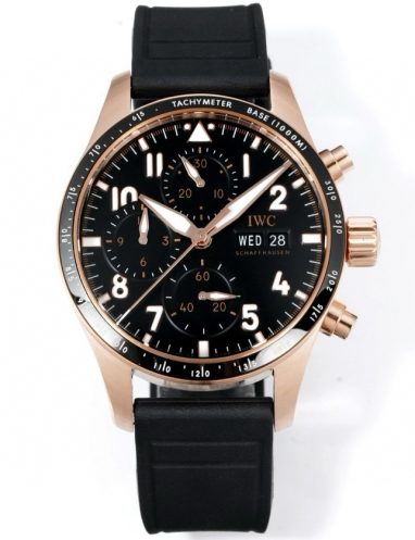 IWC Chronograph Watch with Black Dial