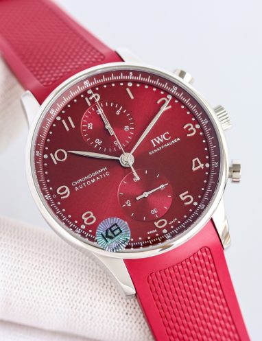 IWC Schaffhausen Red Chronograph Automatic Watch