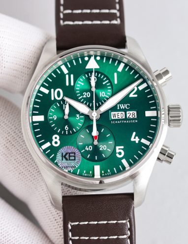 IWC Pilot Chronograph Green Dial Watch