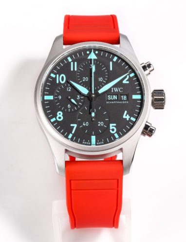 IWC Schaffhausen Chronograph with Red Strap