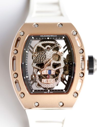 Richard Mille Skull Skeleton Rose Gold Watch