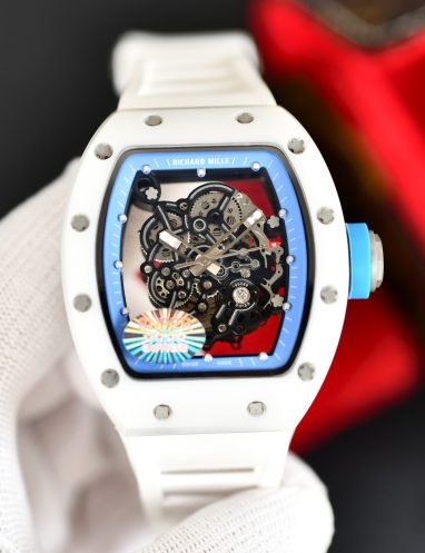 Richard Mille White Skeleton Dial Luxury Watch