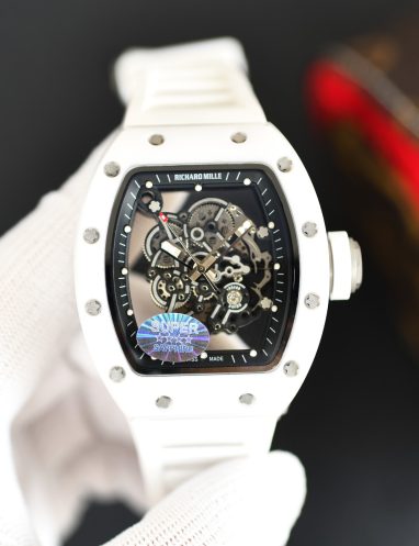 Richard Mille White Ceramic Skeleton Dial Watch