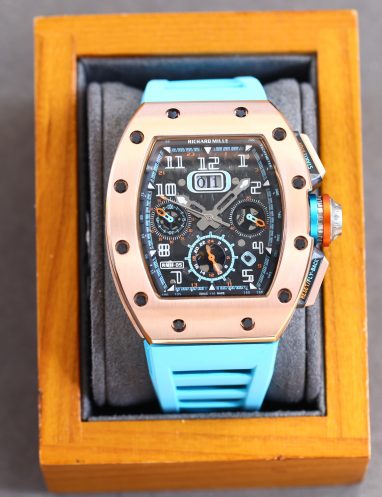 Richard Mille Luxury Timepiece with Sky Blue Strap