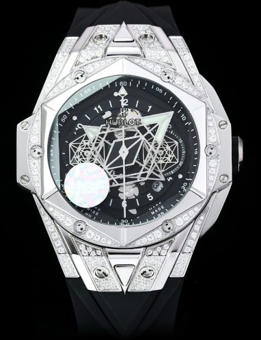 Hublot Diamond-Encrusted Geometric Wristwatch