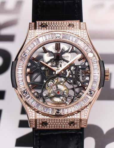 Hublot Luxury Skeleton Dial Rose Gold Watch