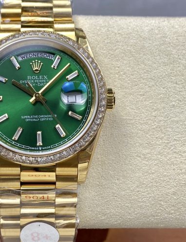 Rolex Oyster Perpetual Day-Date Green Dial Watch