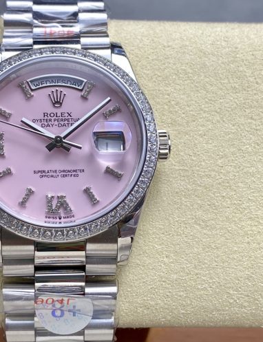 Rolex Oyster Perpetual Day-Date Pink Dial Watch
